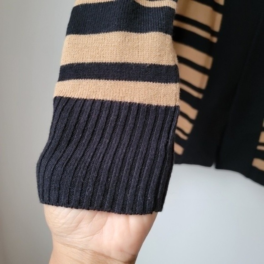 METAPHOR Stripes Open Cardigan Sweater - Picture 8 of 11